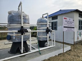 A 4,000 gallon-per-hour arsenic and iron removal plant at Sonkuriha, Nalbari, Assam.
